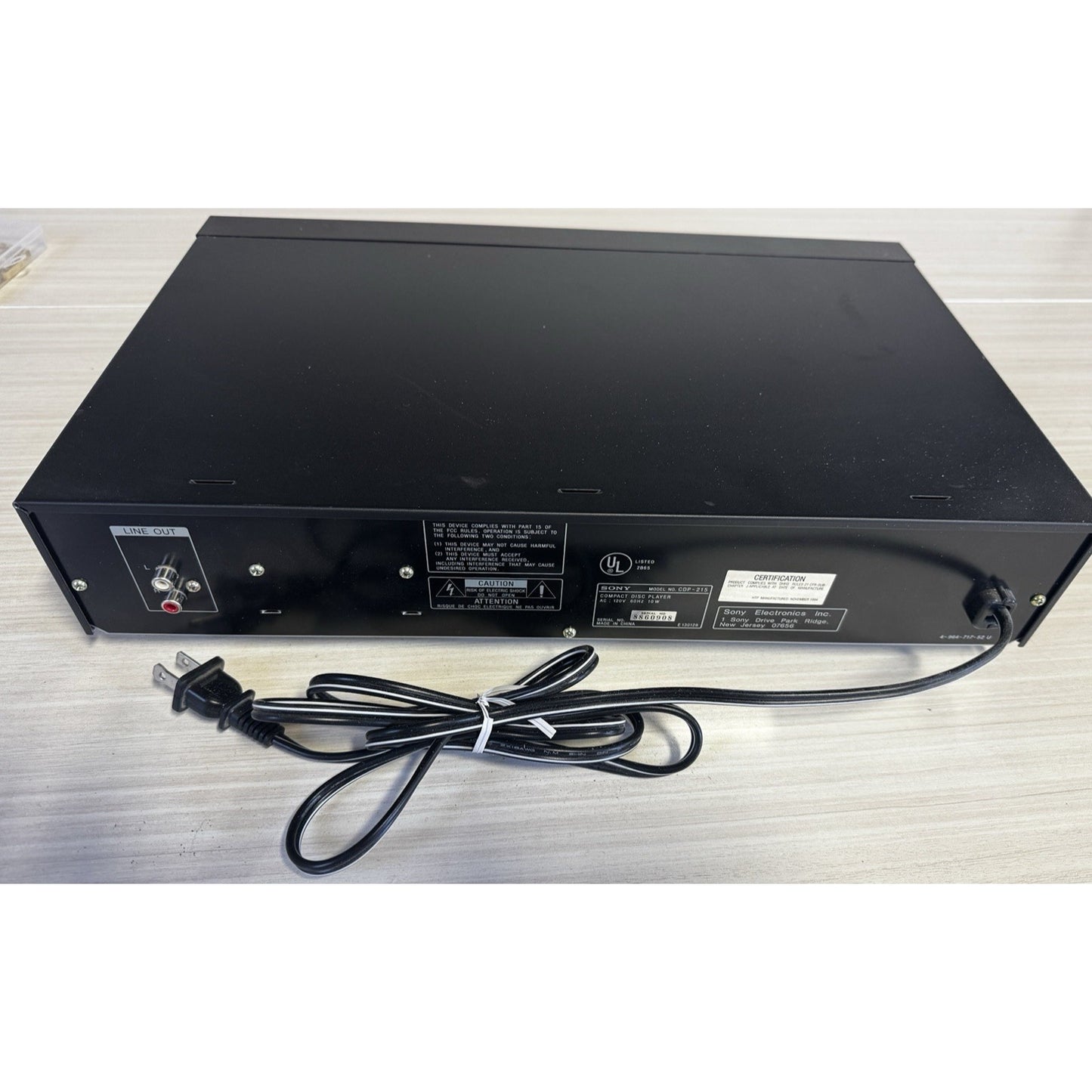 Sony CDP-CE215 5-Disc CD Player – Black, Display Screen, No Remote Tested