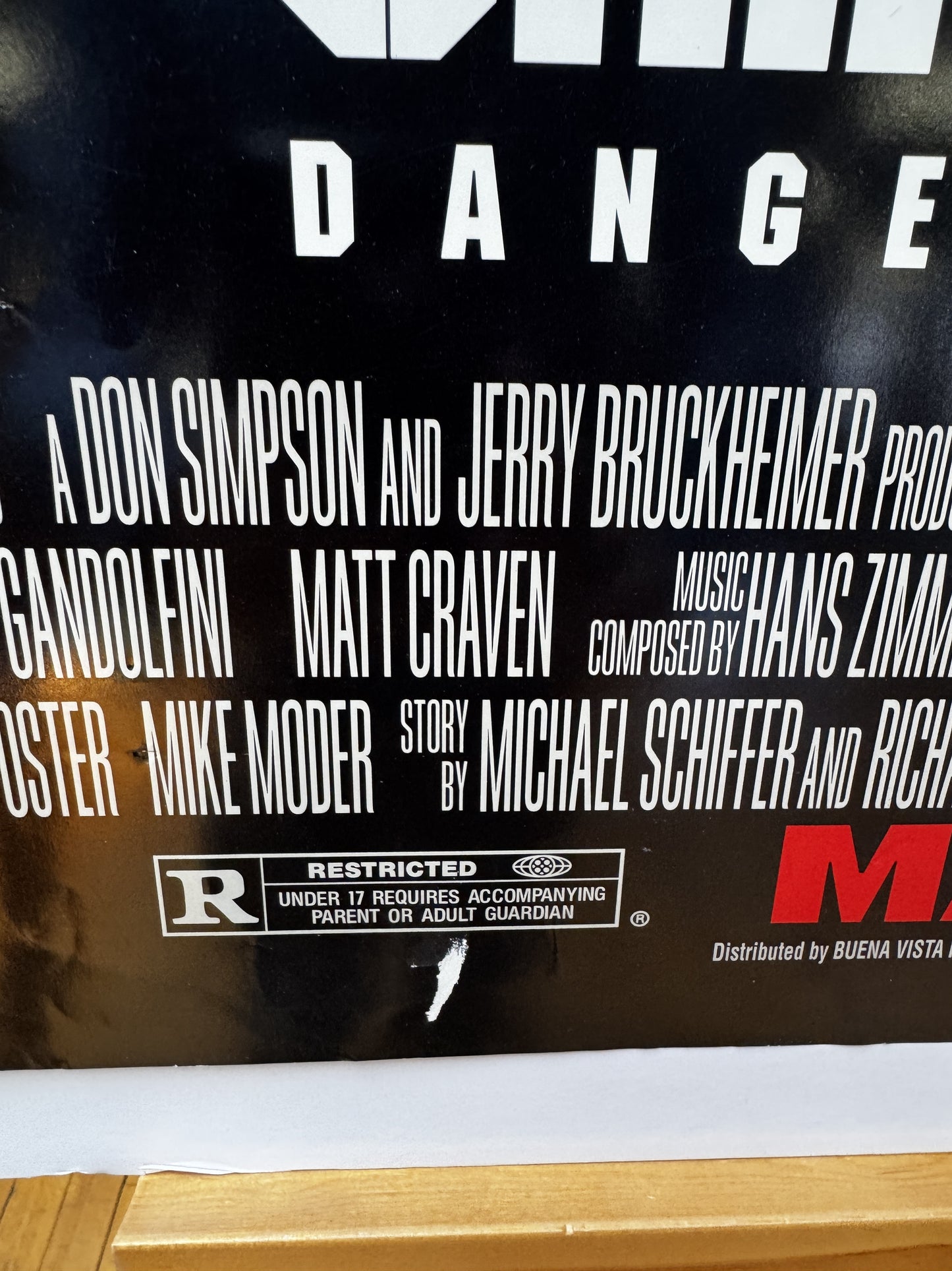 Crimson Tide (1995) original movie poster - detail