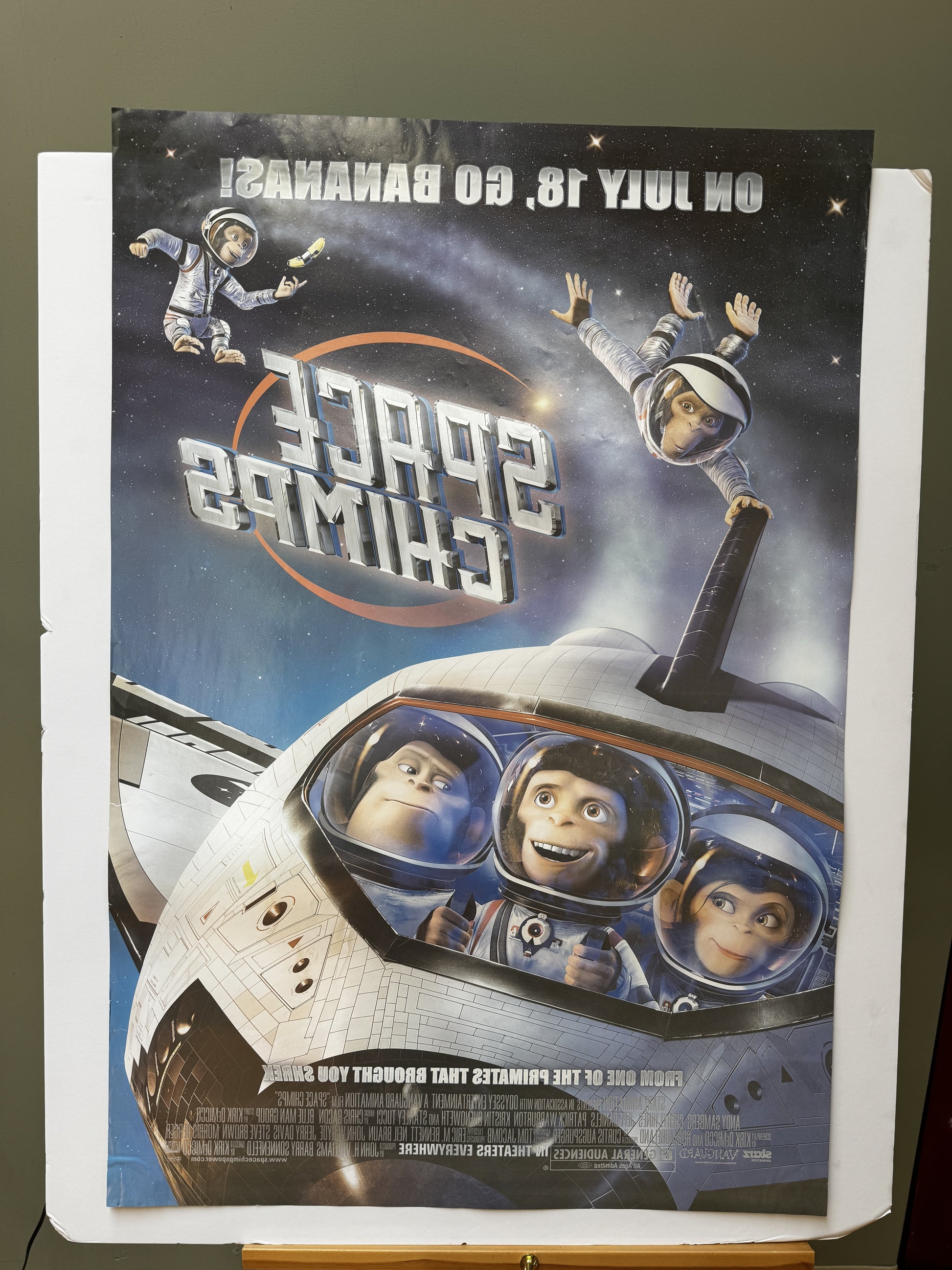 Space Chimps (2008) original movie poster - detail