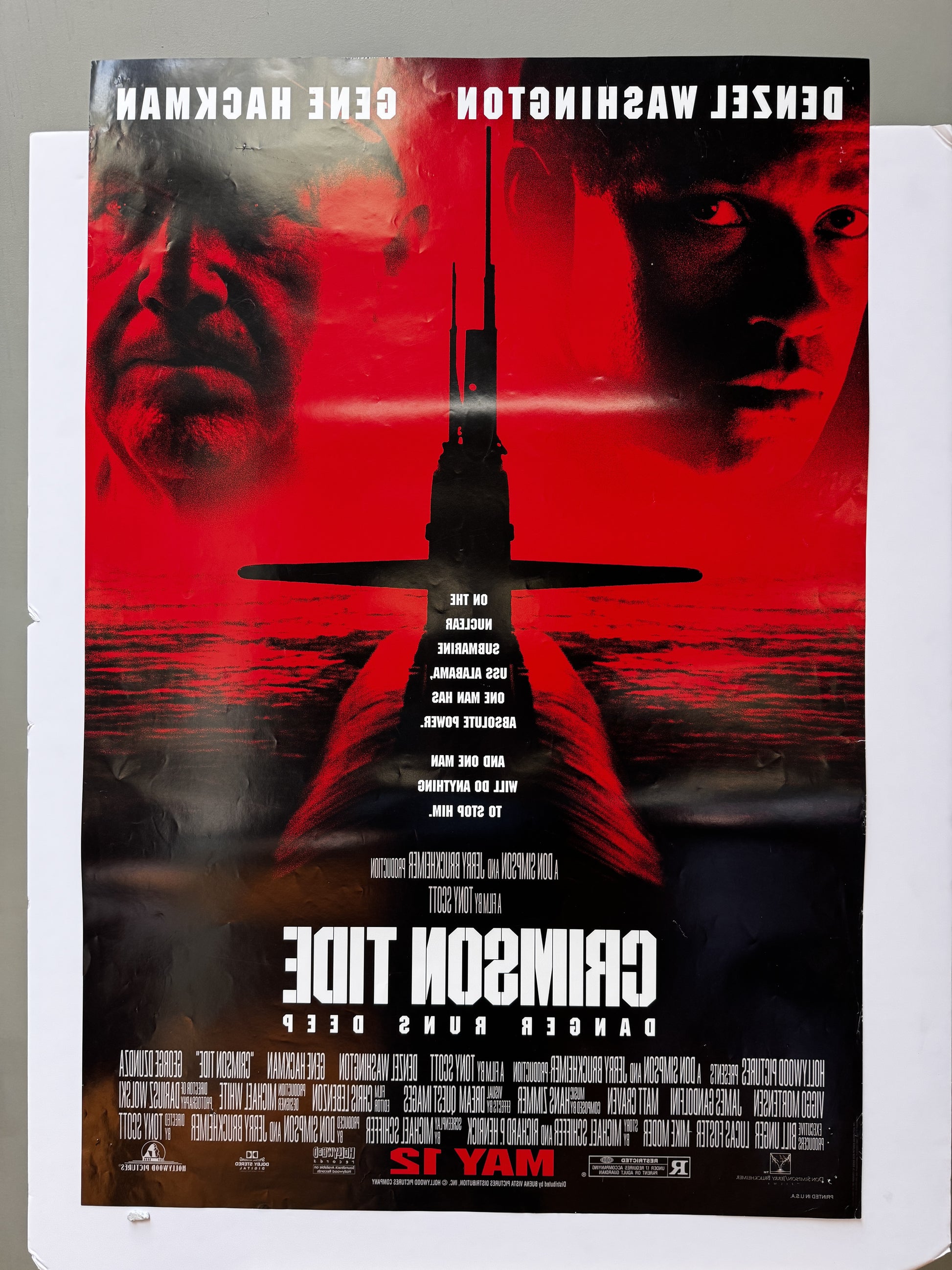 Crimson Tide (1995) original movie poster - detail