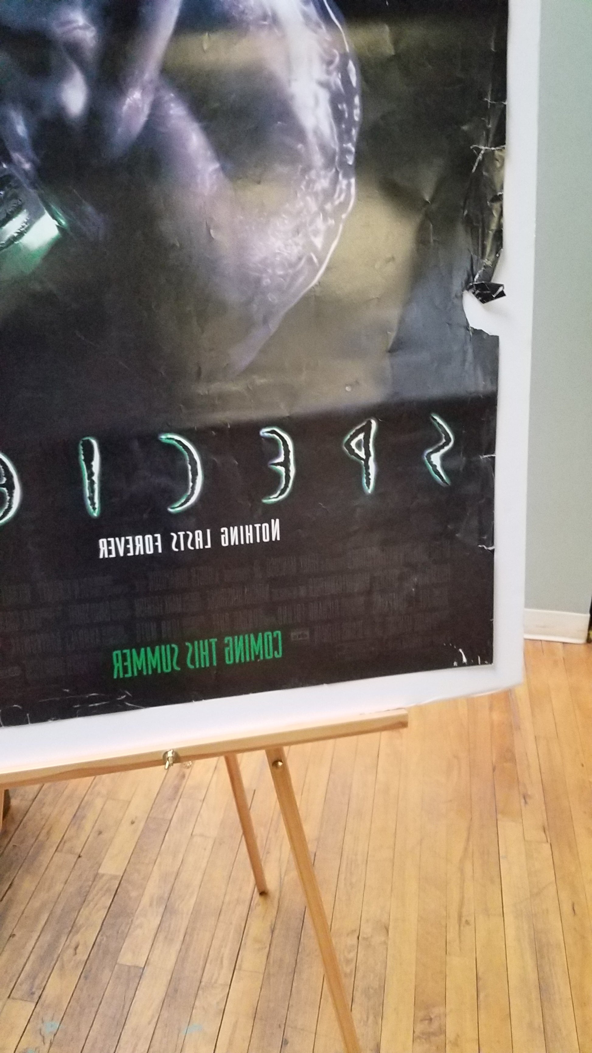 Species (1995) original movie poster - detail
