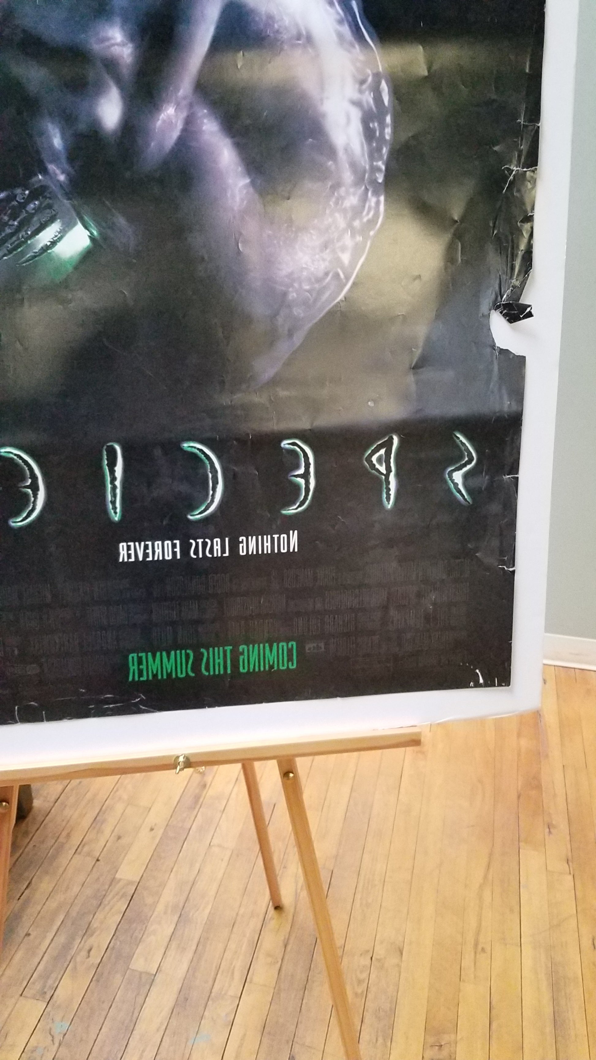 Species (1995) original movie poster - detail