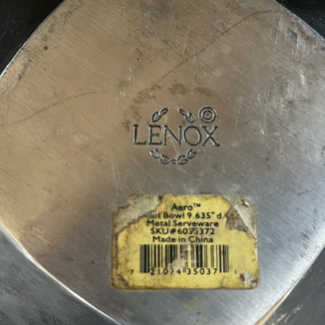 Lenox Aero Silver Metal Fruit Bowl