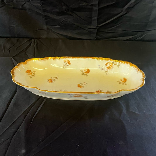 Antique CF Haviland Porcelain Floral Serving Dish