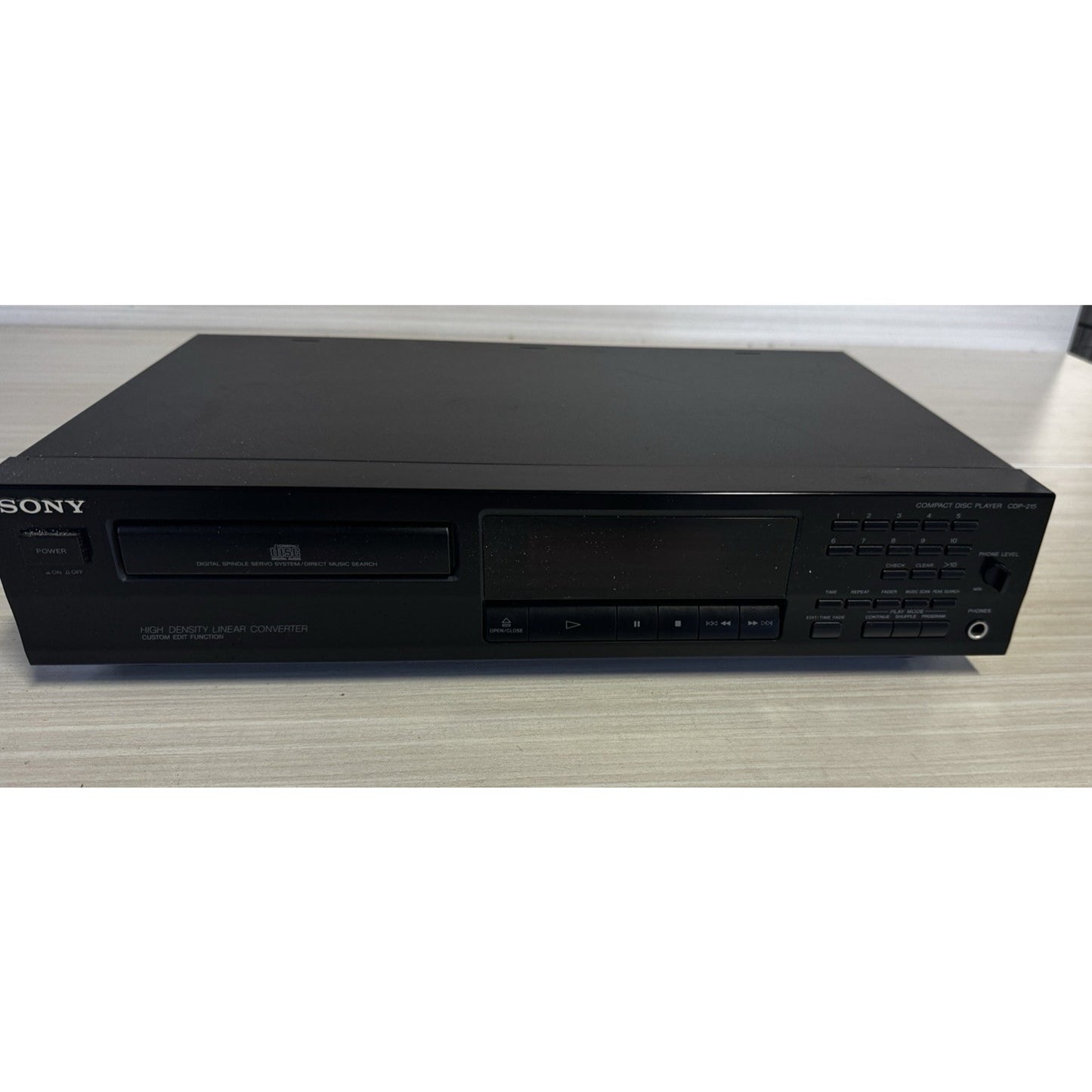 Sony CDP-CE215 5-Disc CD Player – Black, Display Screen, No Remote Tested