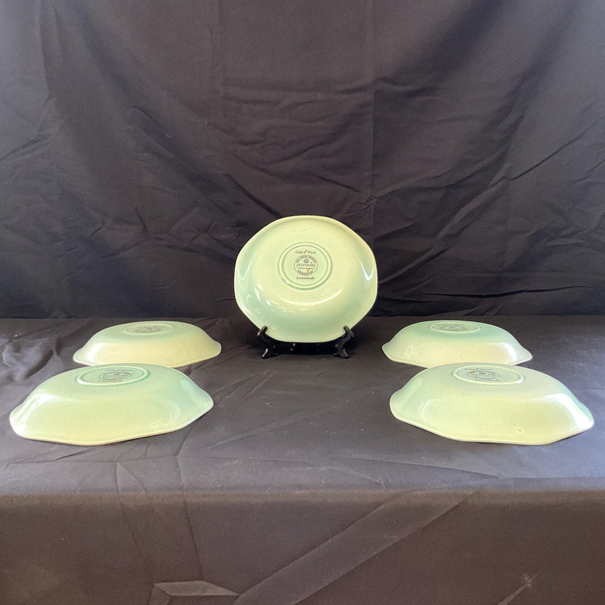 Adams Calyx Ware Lowestoft Saucers - Set of 5