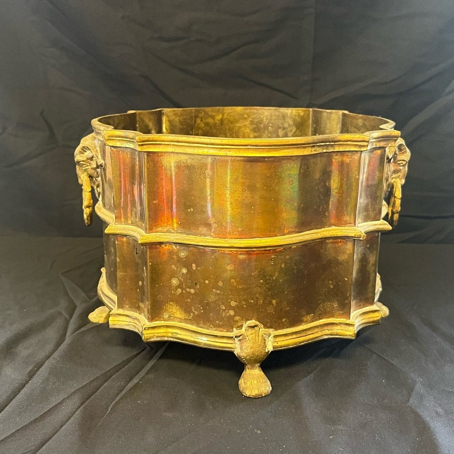 Brass Goat Head Empire Style Planter