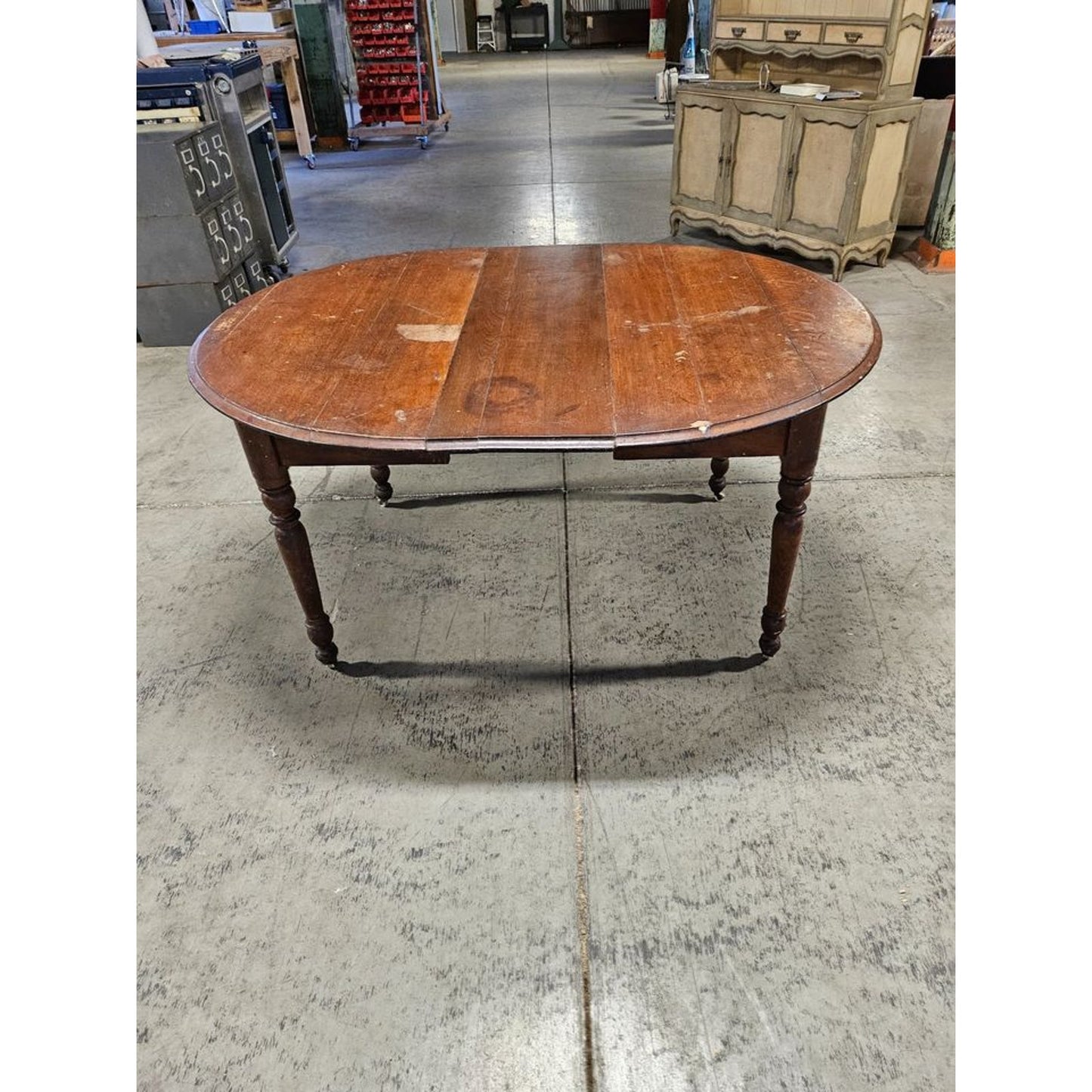 Antique 19th Century Foos & Mullikin Solid Walnut Extendable Dining Table