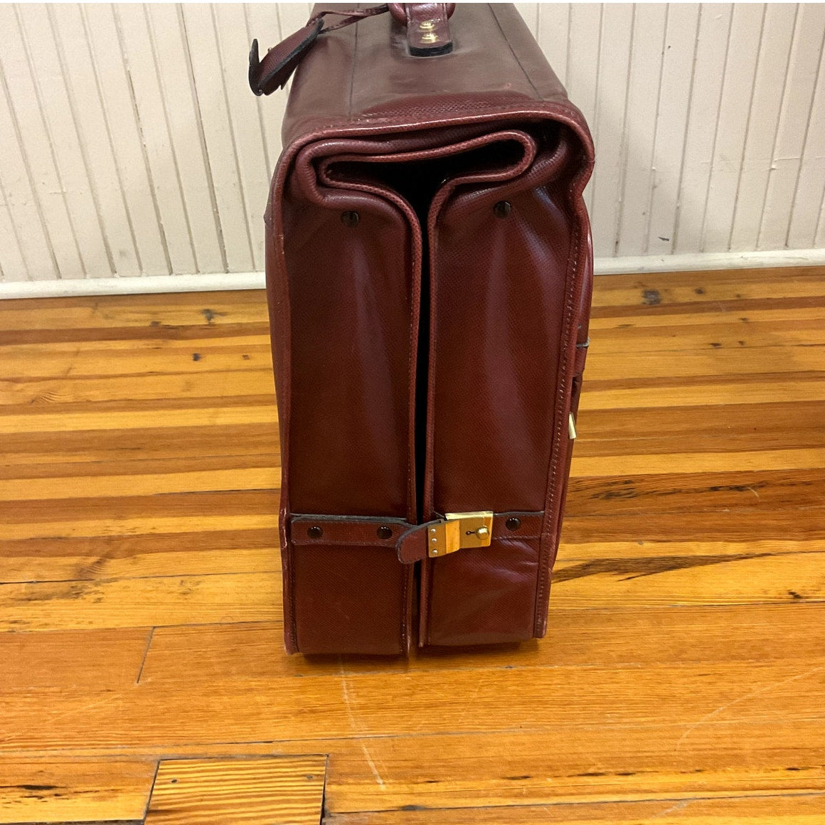 Vintage Brown Leather Bottega Veneta Large Garment Bag