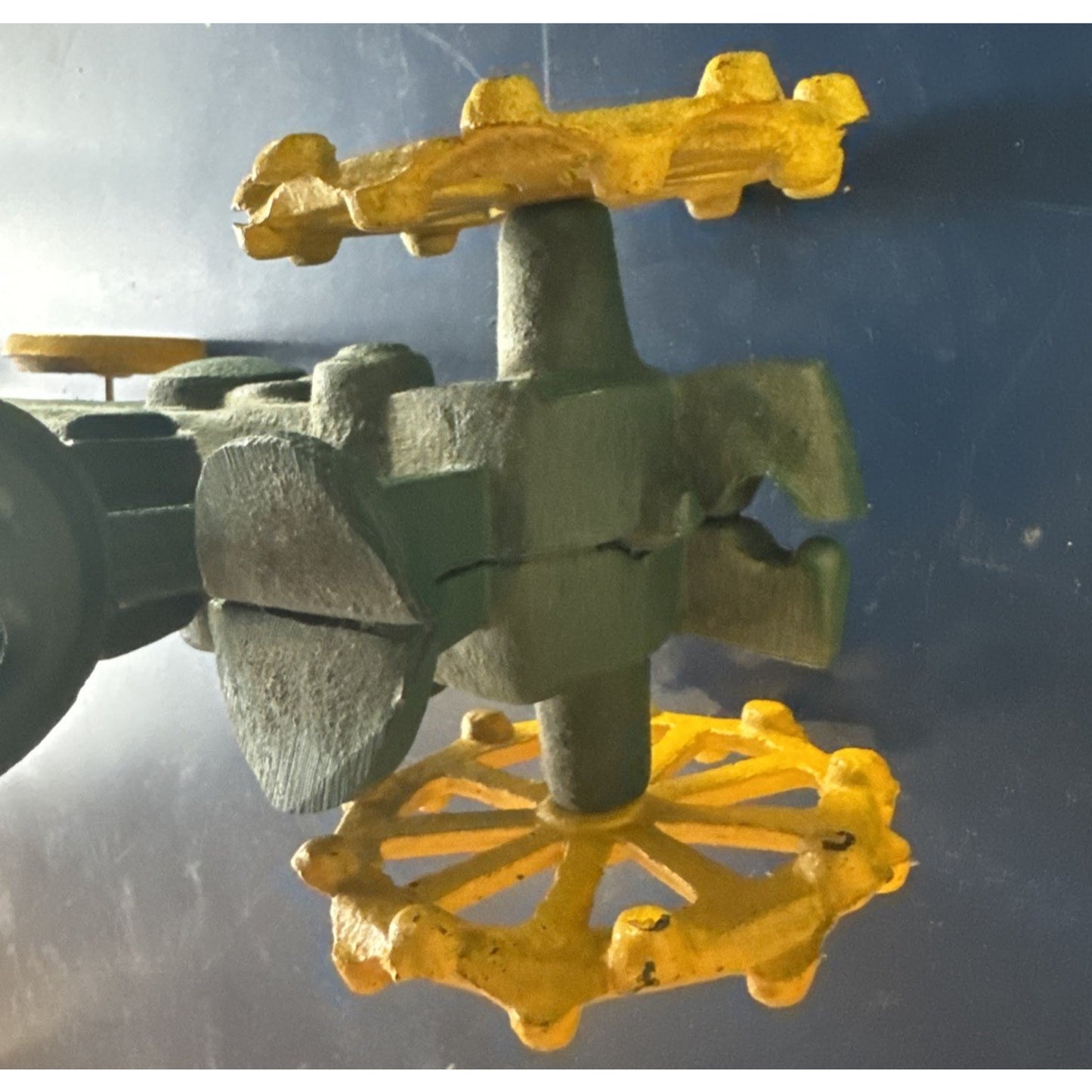 John Deere Cast Iron Tractor Toy 6 Lbs Embossed Lettering 10.5" Wheel to Wheel