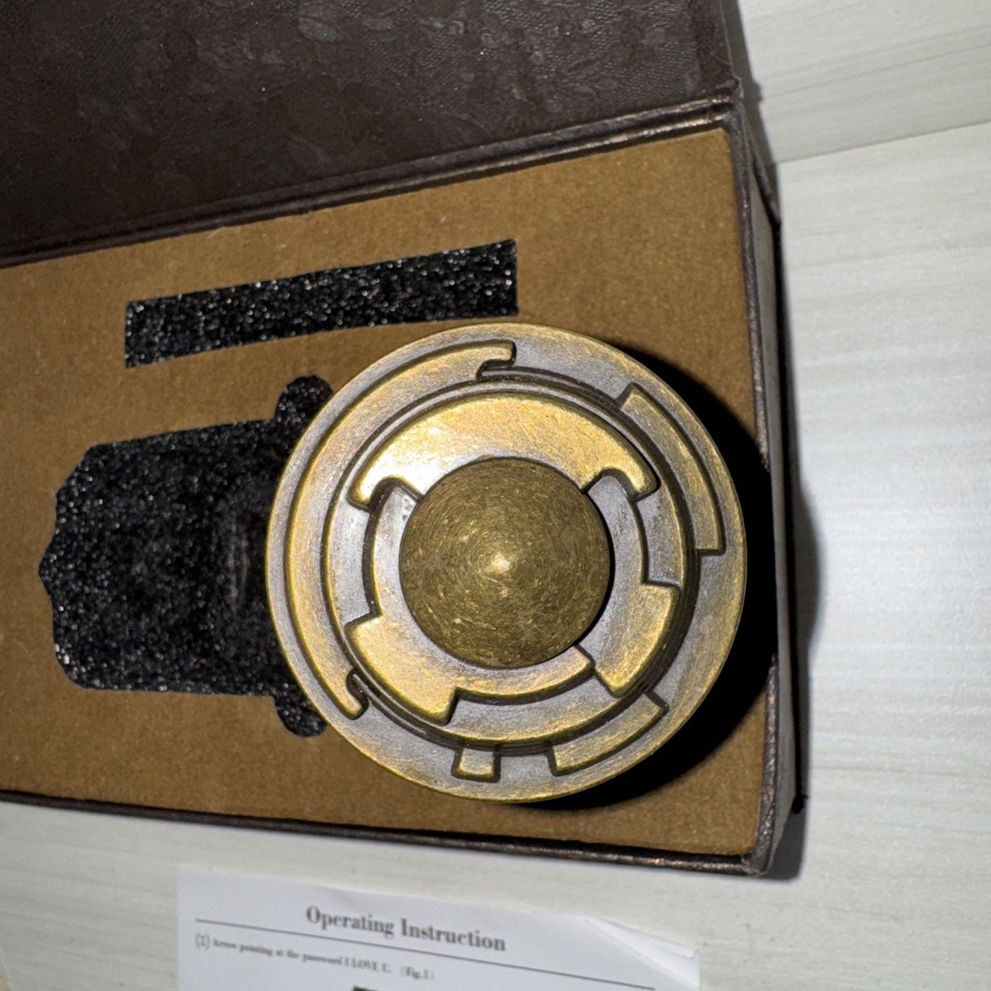 Da Vinci Code Cryptex Puzzle Lock w/ Box, Manual, Card & Butterfly Pin
