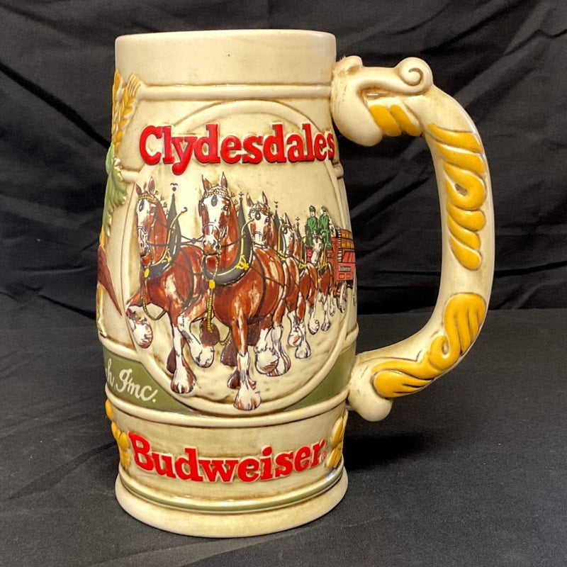 Vintage Budweiser Clydesdale Beer Stein