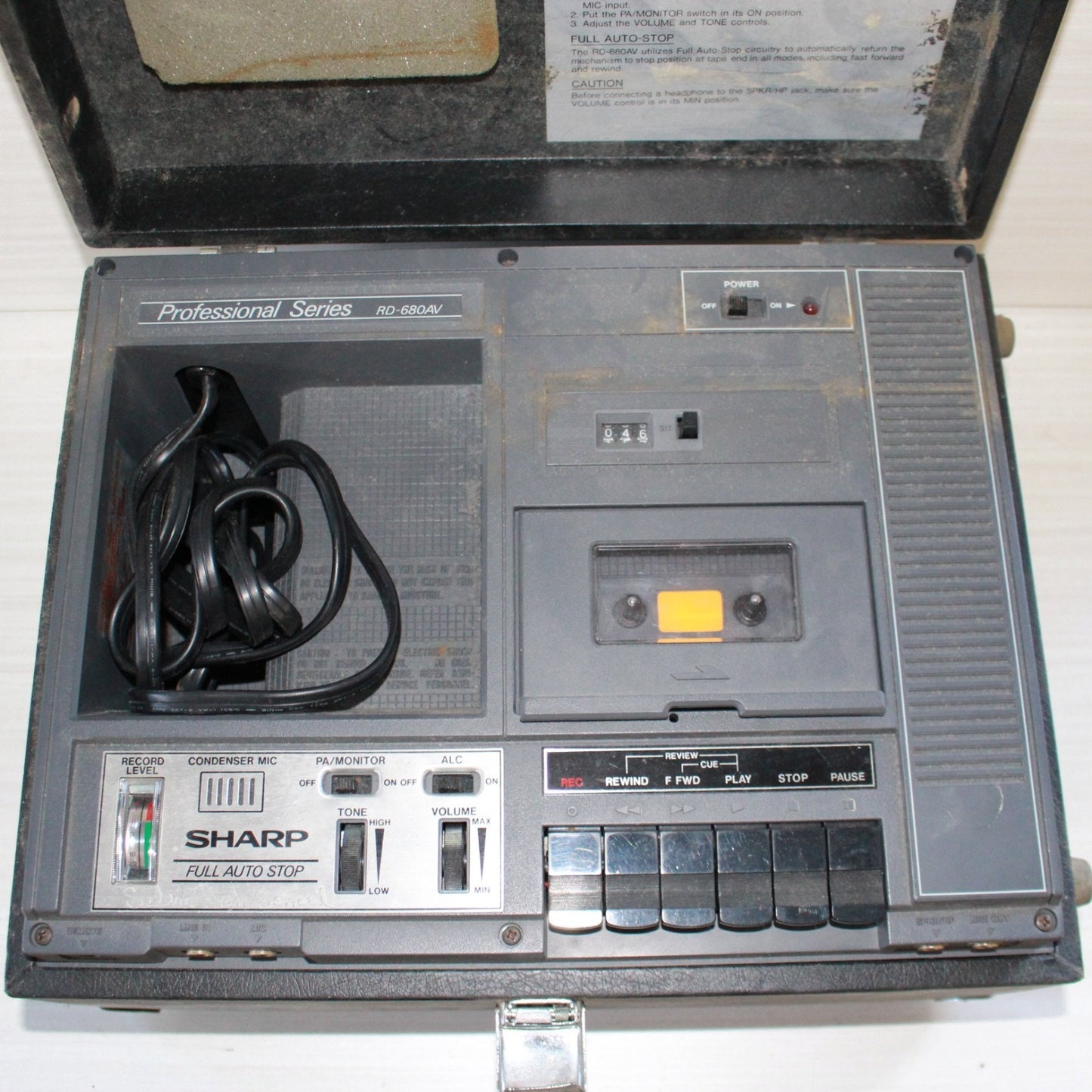 Vtg Sharp RD-680AV Professional Series Cassette Recorder Player