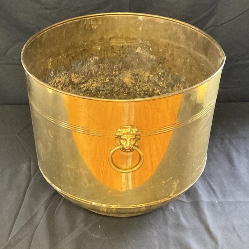 Vintage 12" Brass Planter