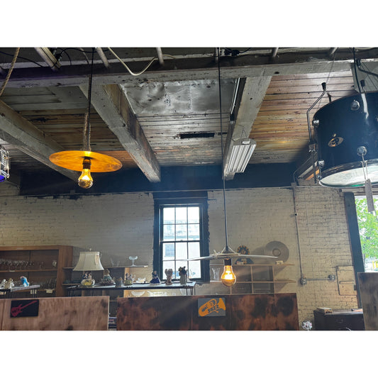 One-of-a-Kind Two Piece Cymbal Pendant Light Set