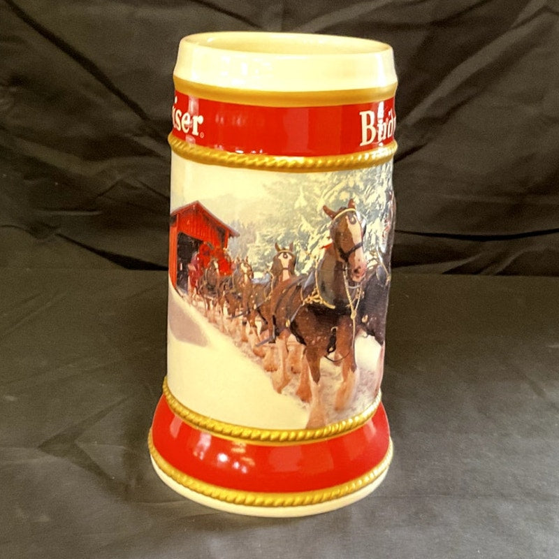 2019 Budweiser Holiday Beer Stein w/ Certificate of Authenticity
