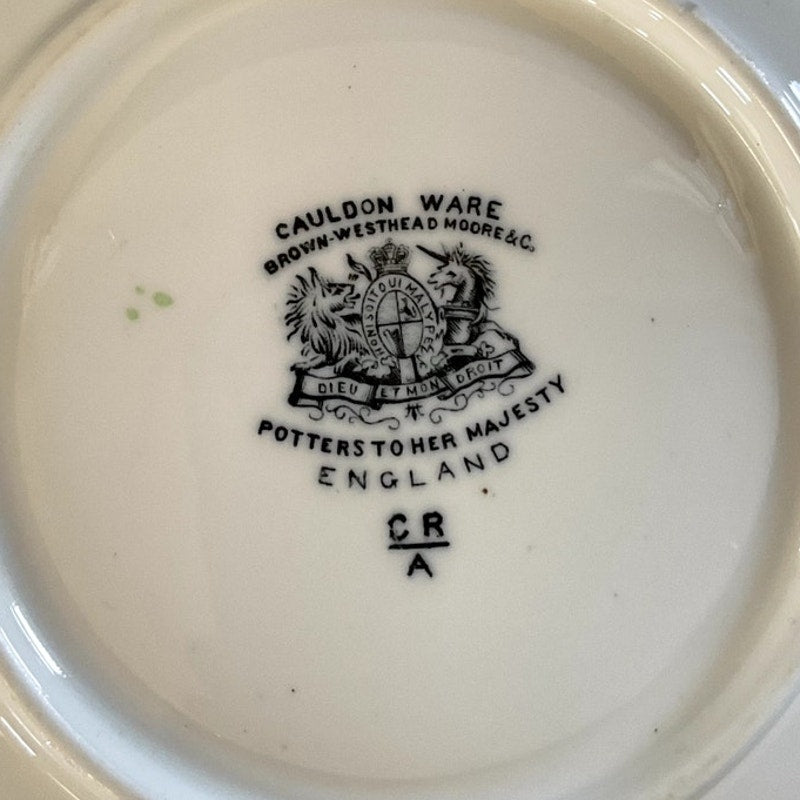 Antique Cauldron Ware Brown-Westhead Moore & Co. Tea cup Saucer