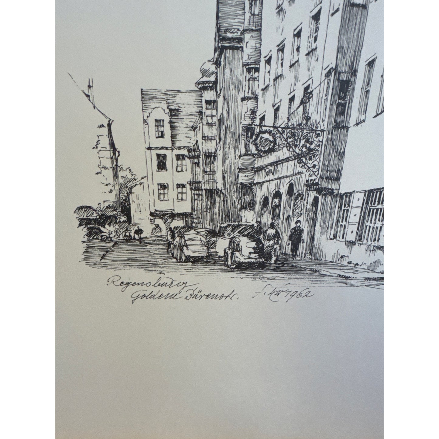 1960s Regensburg Drawings by Franz Emer – Folder II, 11 Signed Prints