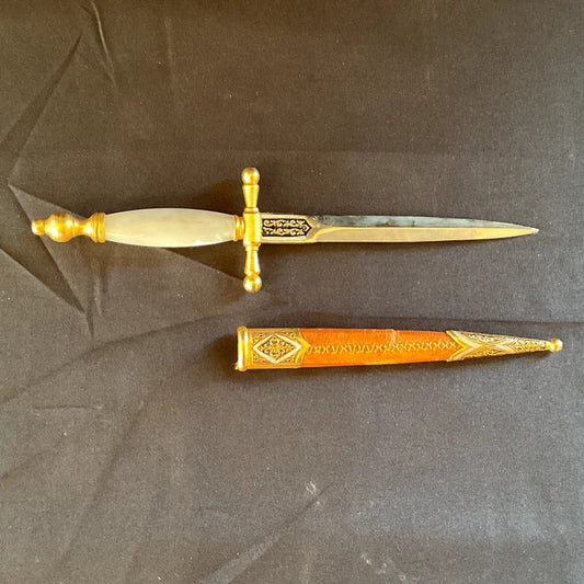 Vintage Mother of Pearl Handle Toledo Sword Letter Opener