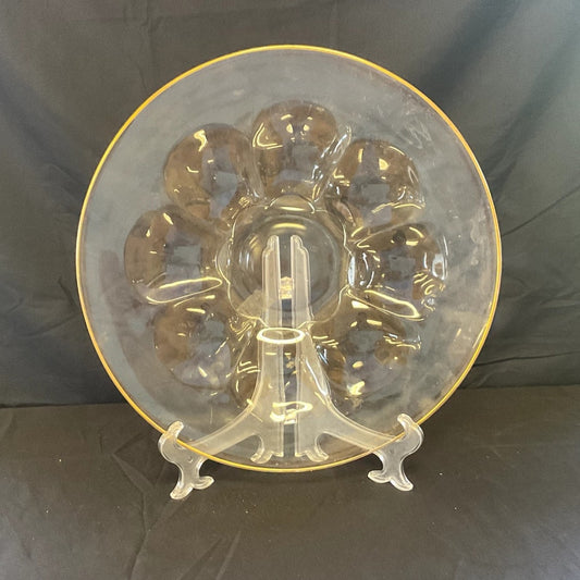 Vintage Large Clear Glass Salad Plate