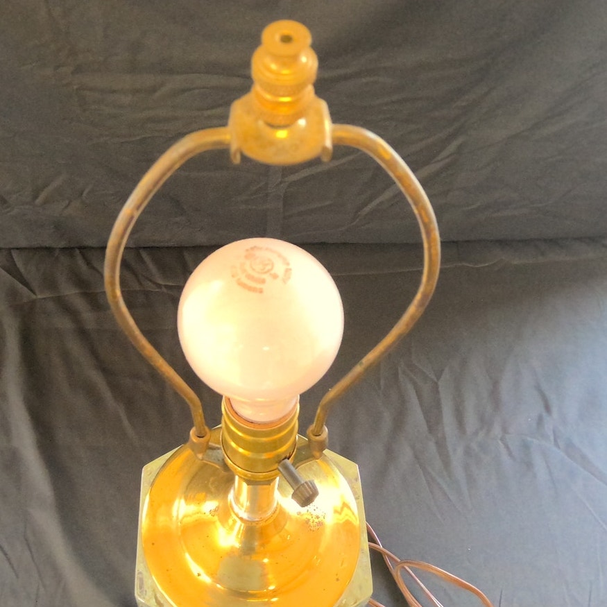 Vintage Cut Glass Table Lamp