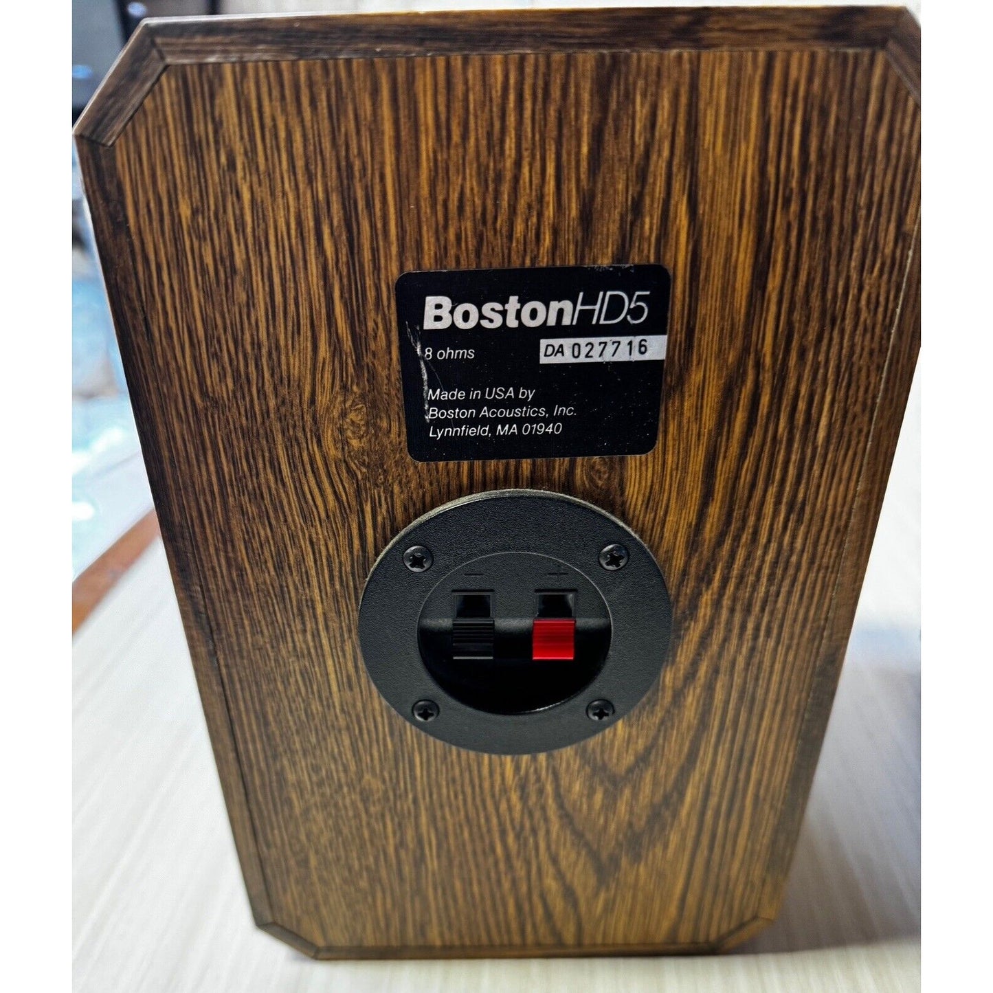 BOSTON ACOUSTICS HD5 Bookshelf Speakers Set Wood Grain Tested Working