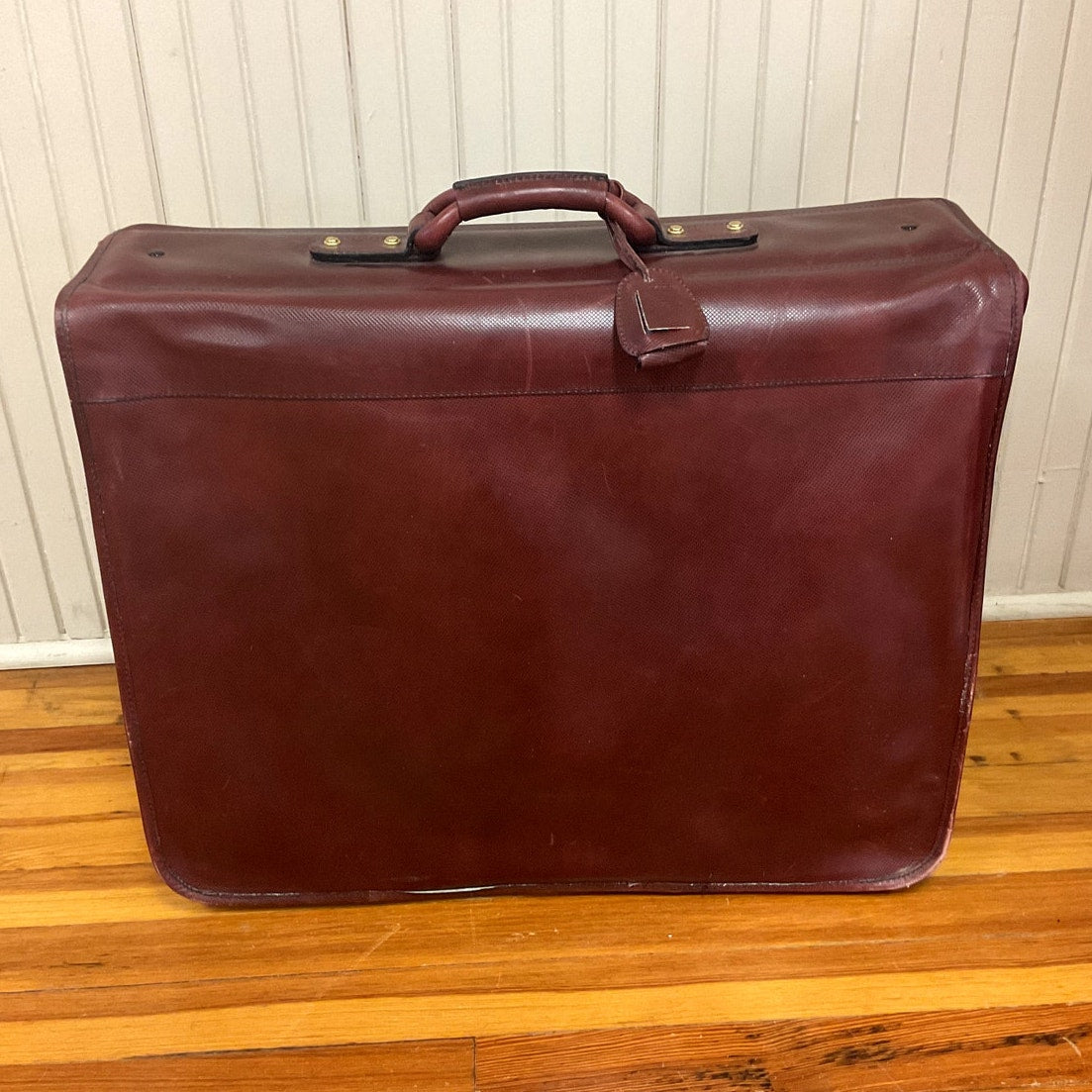 Vintage Brown Leather Bottega Veneta Large Garment Bag