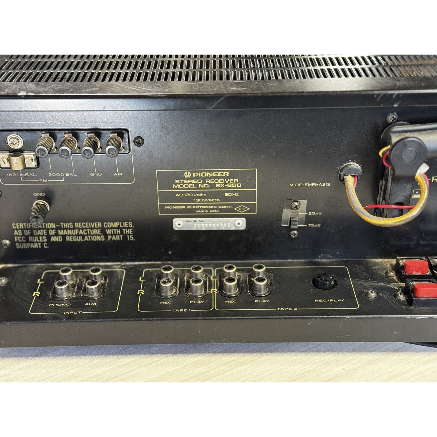 Pioneer SX-650 Vintage Stereo Receiver Tested - Right Cannel Goes in and out