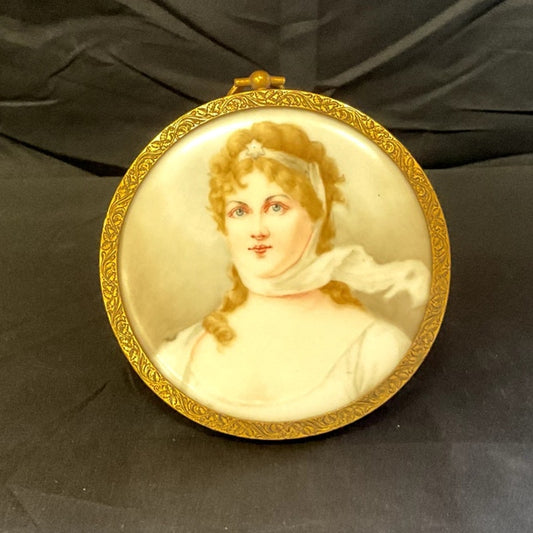 Antique Queen Louise of Prussia Hand Painted on Porcelain