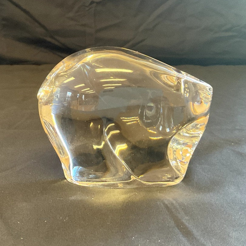 Dansk Lean Crystal Polar Bear Figurine Paperweight