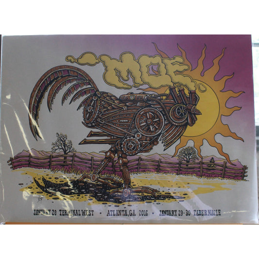 Moe Concert Poster – Terminal West & Tabernacle Atlanta – Jan 28–30, 2016 –24x18