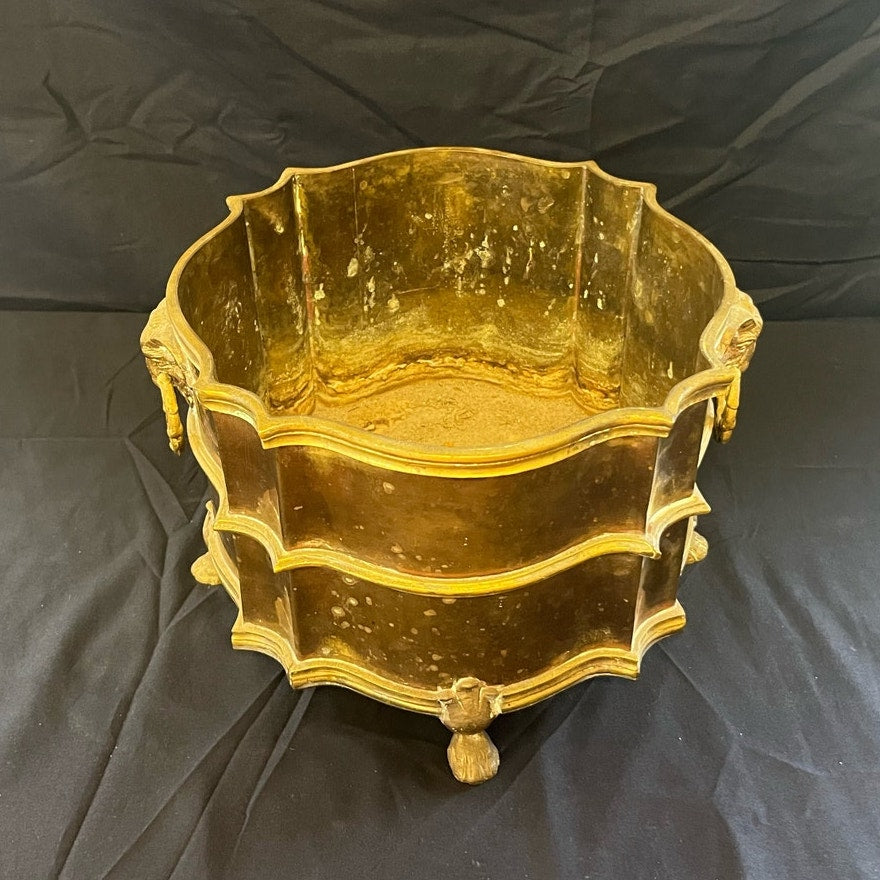 Brass Goat Head Empire Style Planter