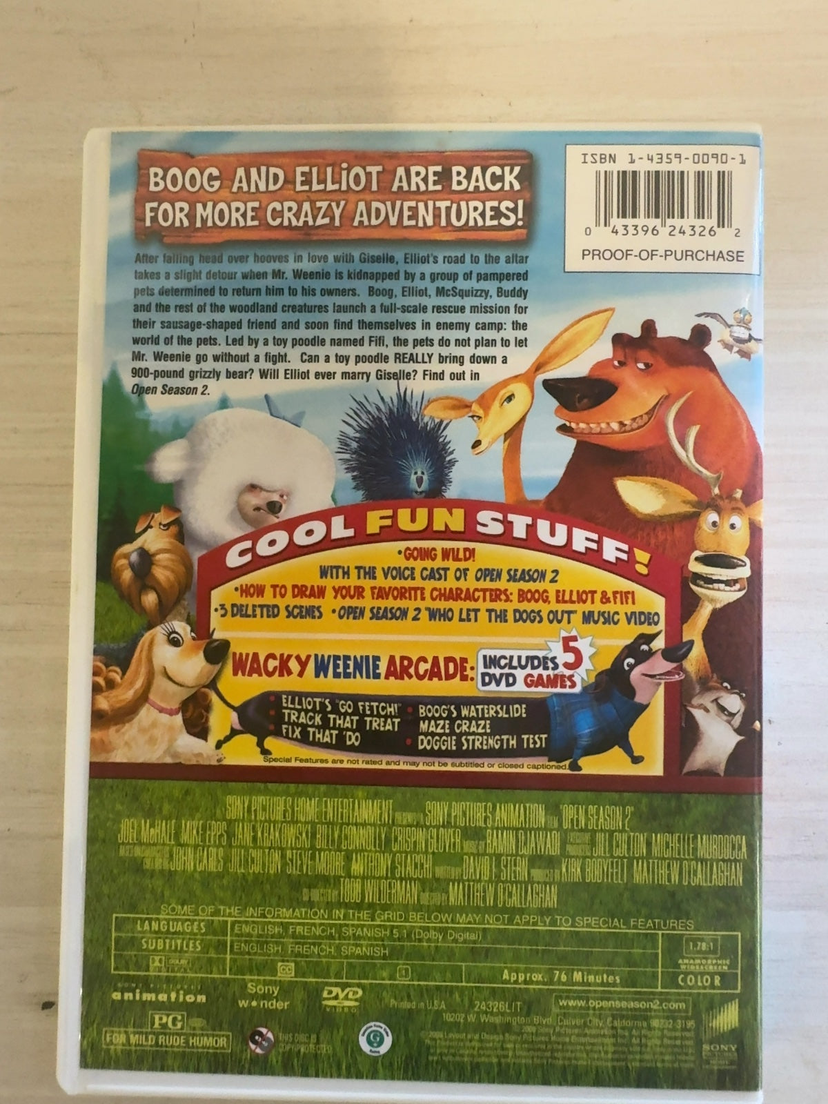 Open Season 2 (DVD, 2009) Very Good Sony Pictures