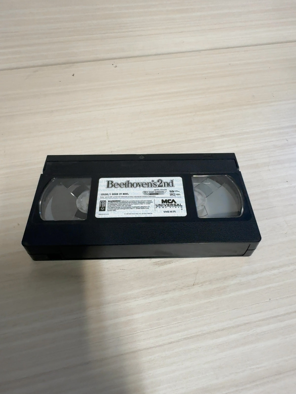 Beethoven's 2nd (VHS, 1992) Charles Grodin Bonnie Hunt MCA Universal Very Good
