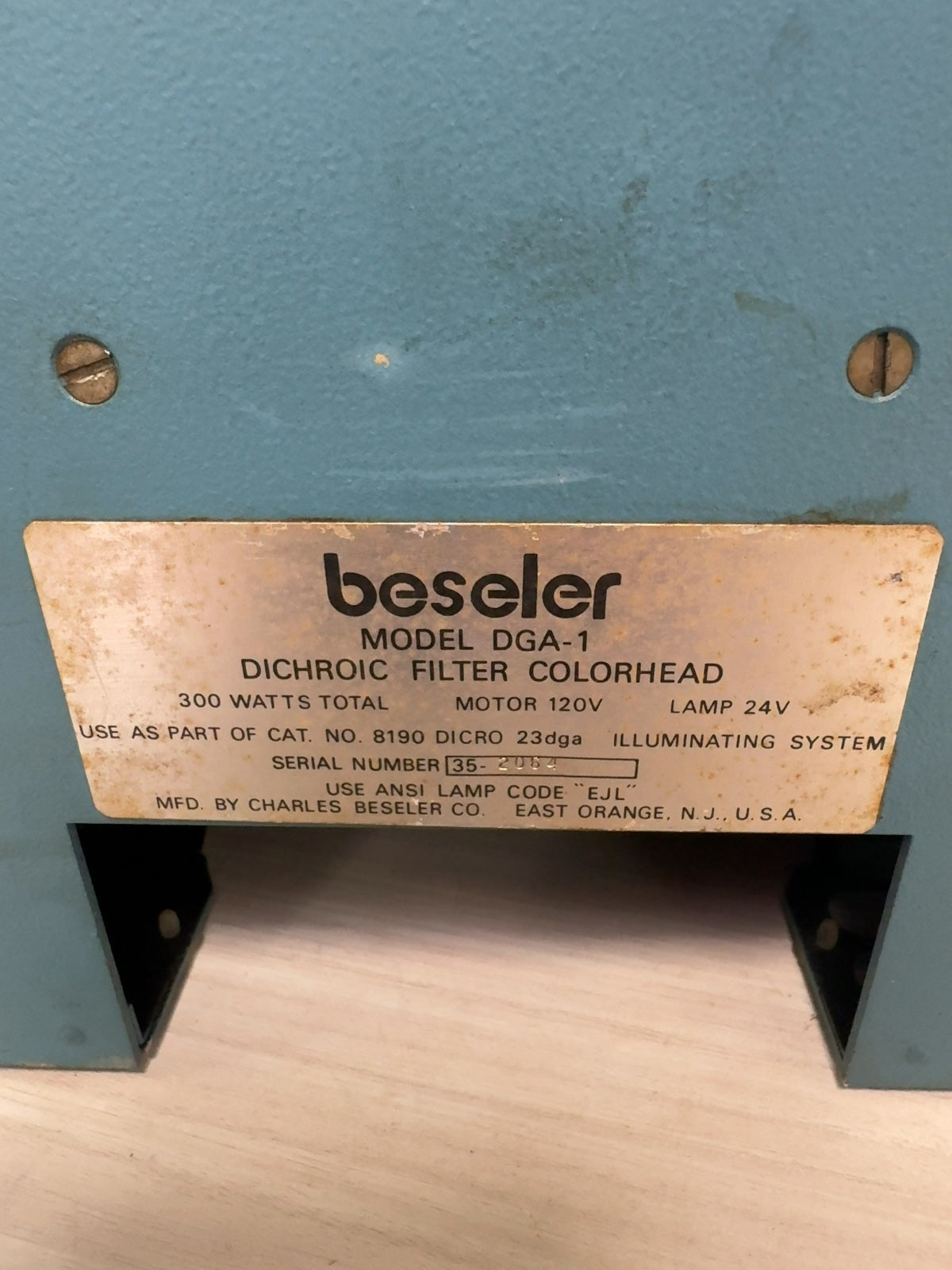 Beseler 23C II Enlarger Dichro 23dga DGA-1 Colorhead Darkroom Untested