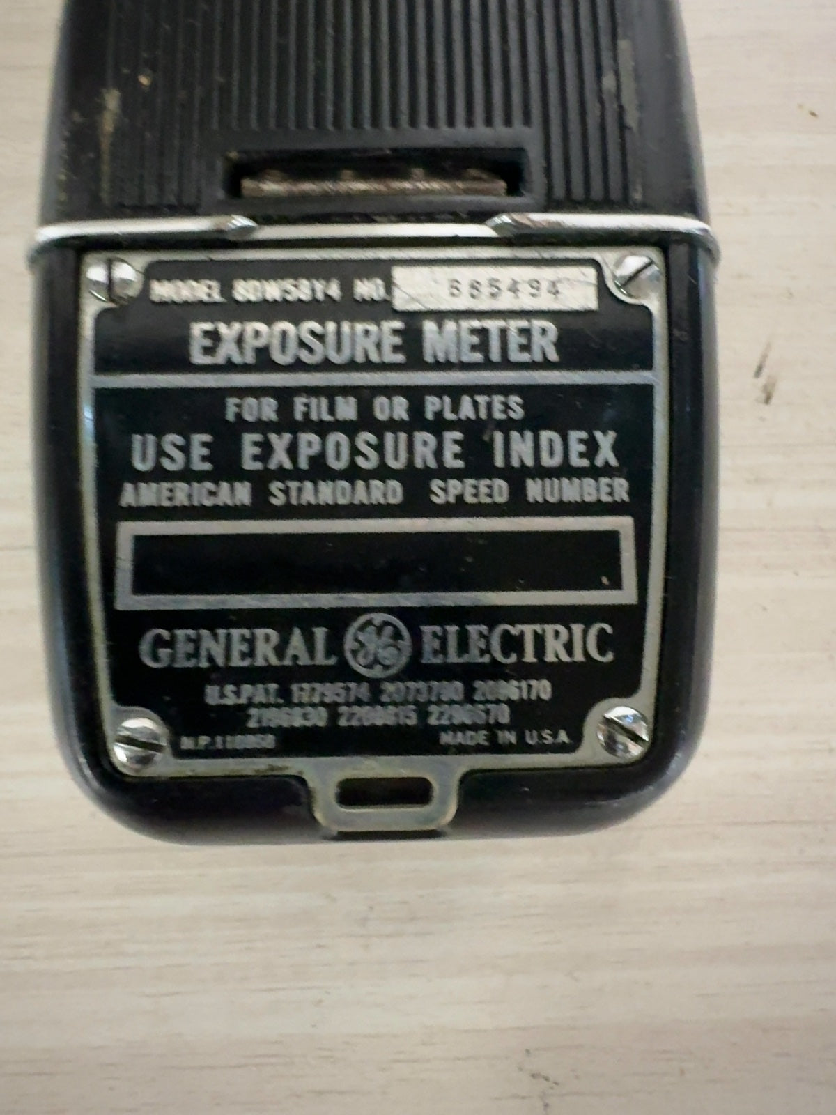 Vintage GE General Electric Exposure Meter for Film or Plates - Tested