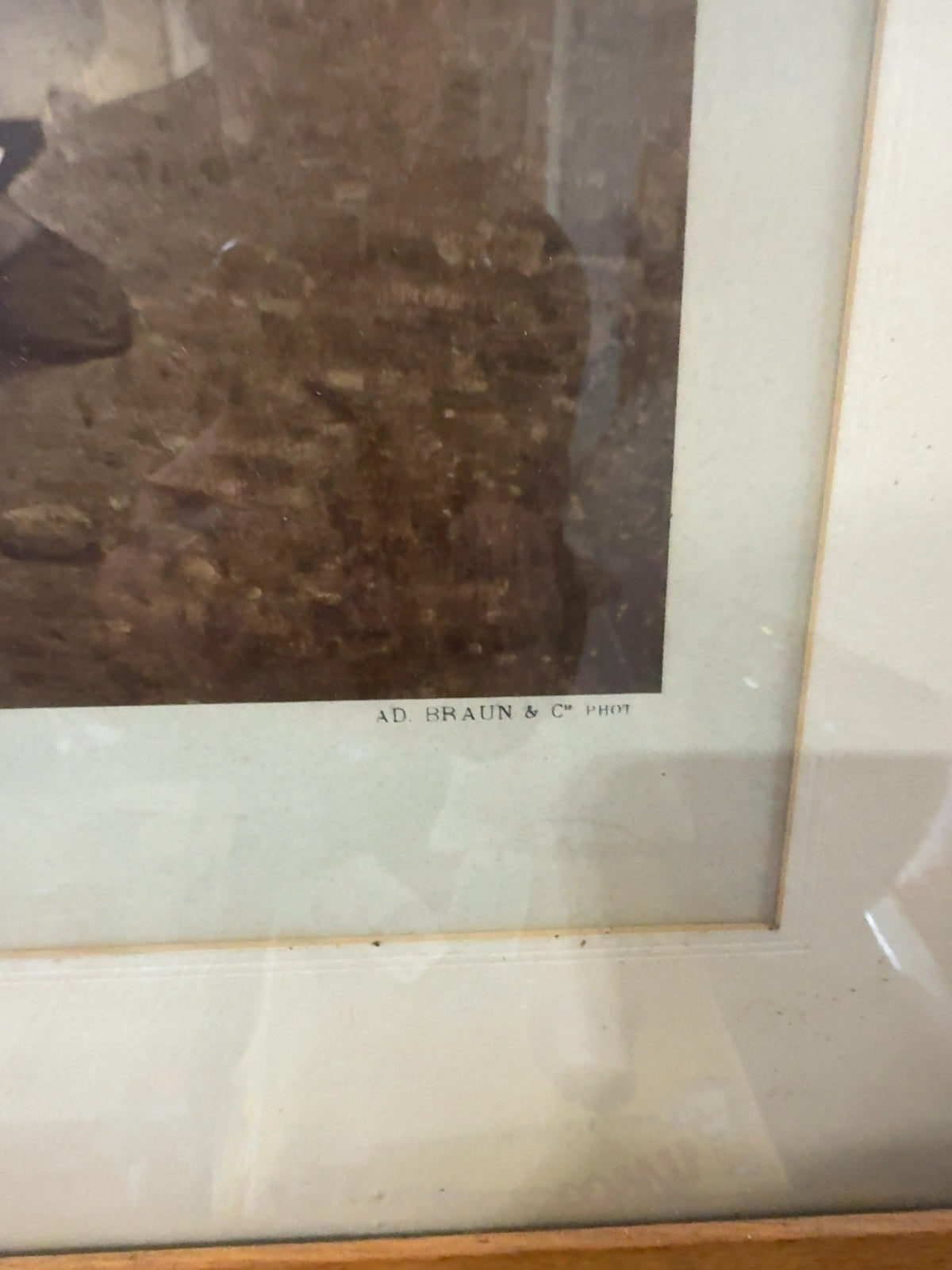 Antique Ad. Braun & Cie Photogravure "Moissonneuses" Framed in Oak 22x30