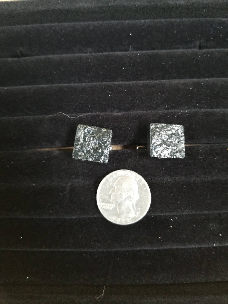 Stunning Vintage Silver-Toned Square Cufflinks