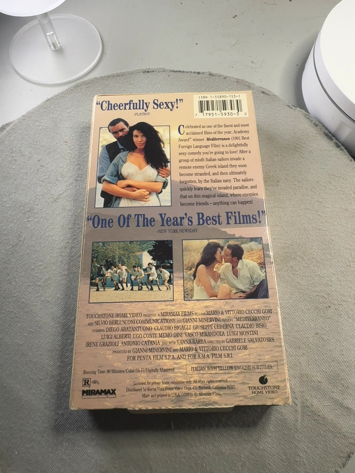 Mediterraneo (VHS, 1991) Diego Abatantuono Touchstone Home Video Very Good