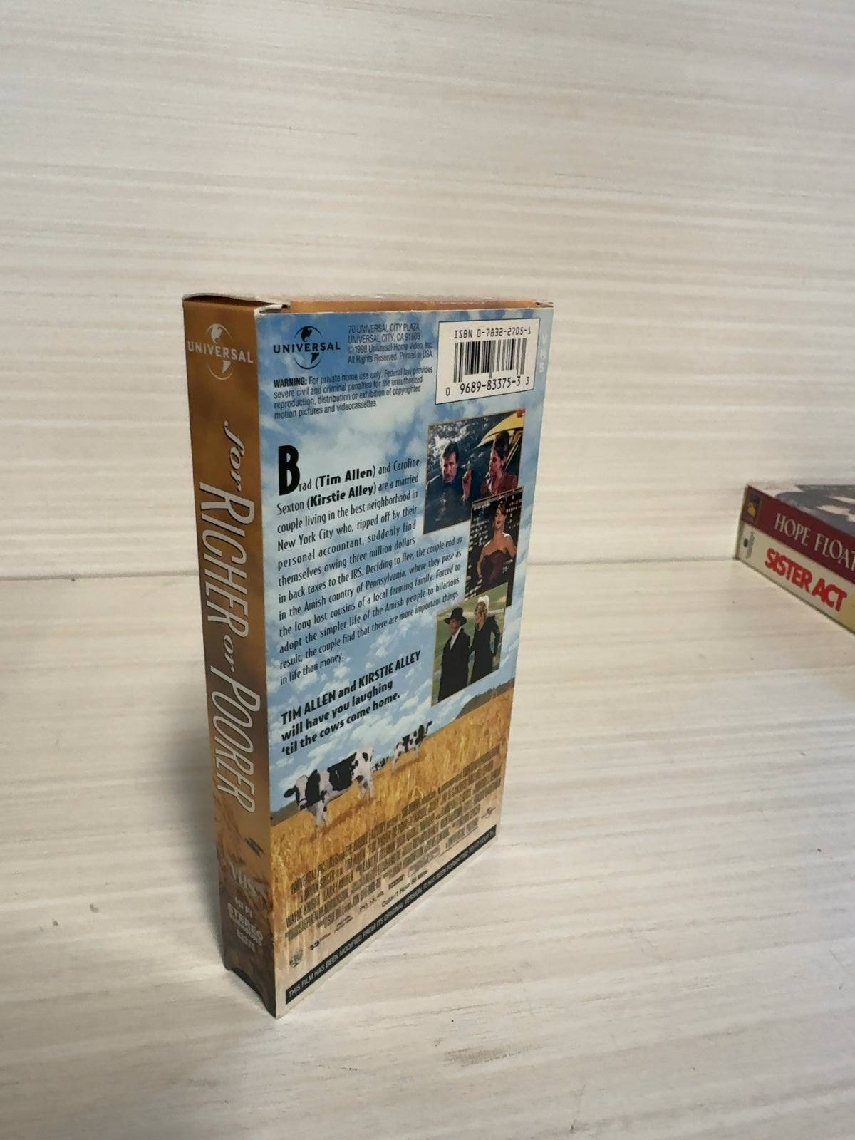 For Richer or Poorer (VHS, 1998) Tim Allen Kirstie Alley Universal Very Good