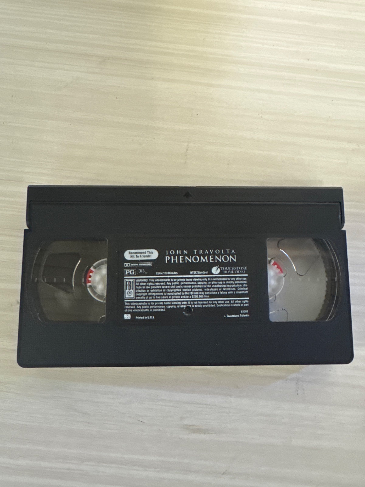 Phenomenon (VHS, 1996) John Travolta Touchstone Pictures Very Good