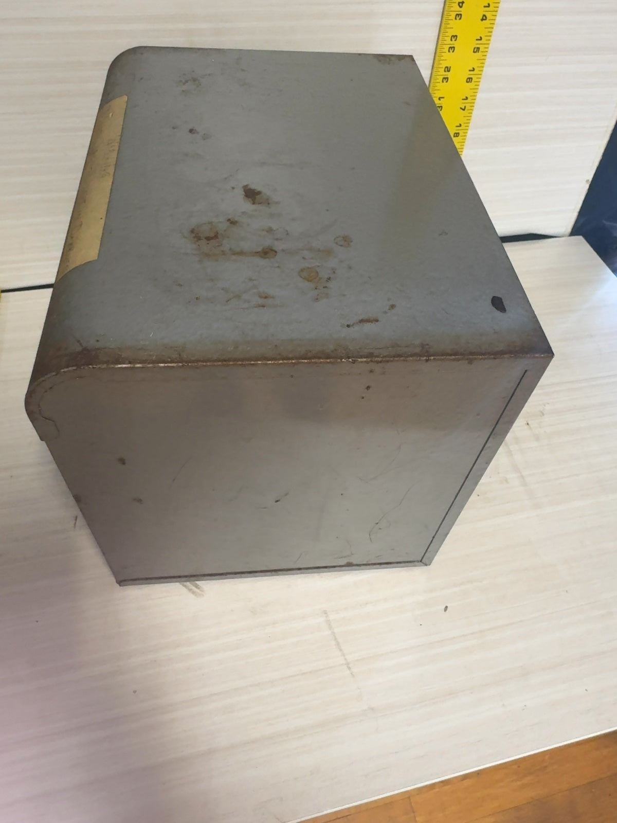Vintage Metal Darkroom Photographic Paper Safe Light-Tight Storage Box