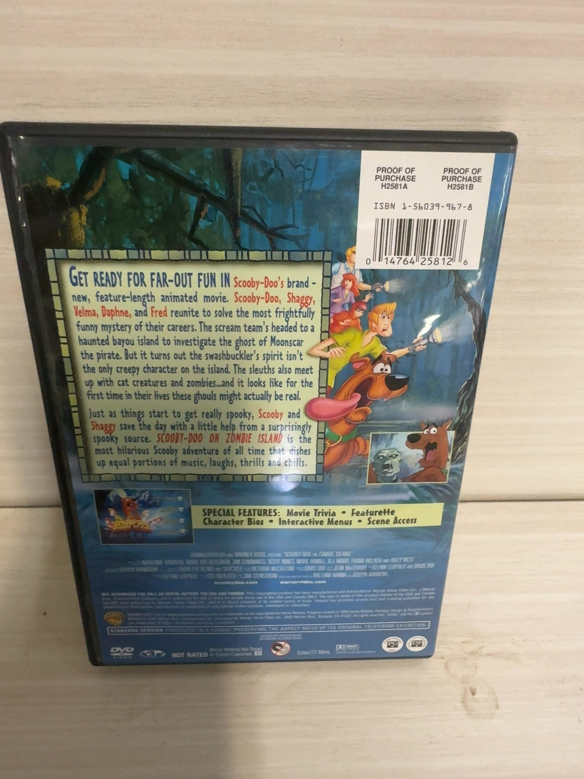 Scooby-Doo! on Zombie Island (DVD, 1998) Very Good Warner Bros.