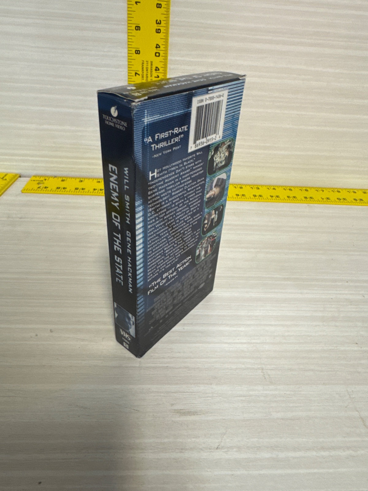 Enemy of the State (VHS, 1998) Will Smith Touchstone Home Video Very Good