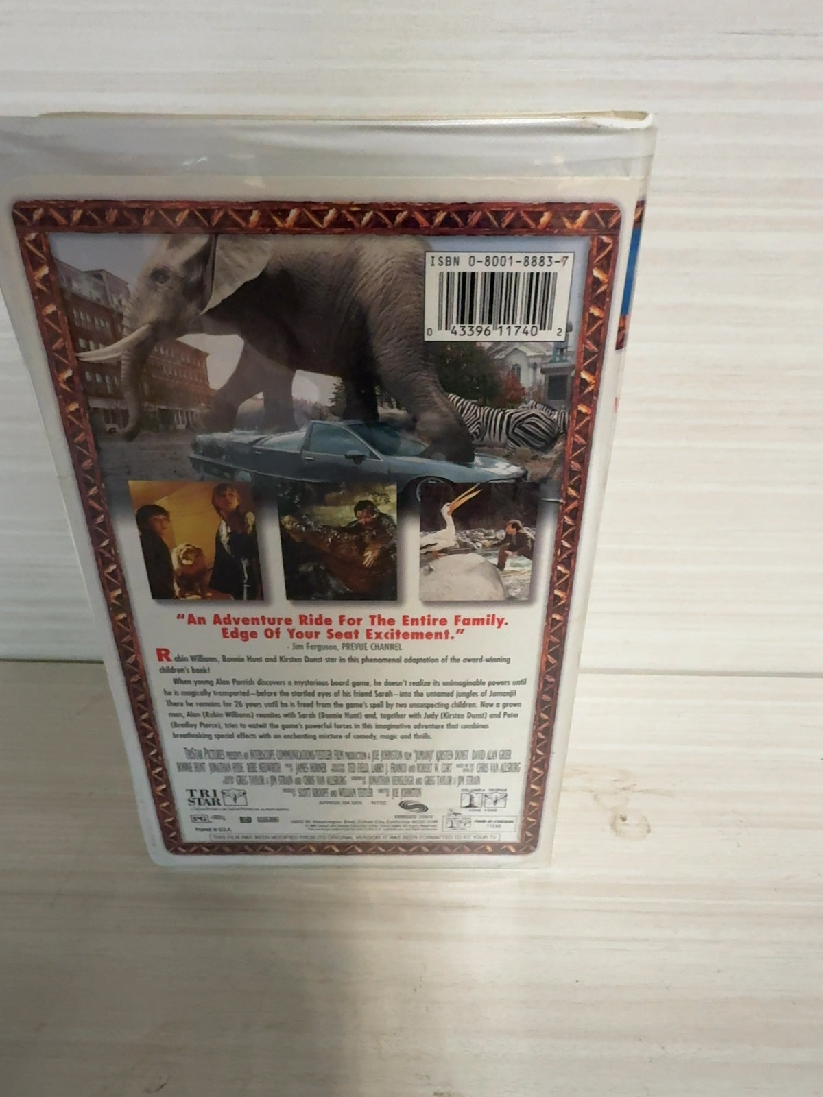 Jumanji (VHS, 1996) Robin Williams Sony Pictures Entertainment Very Good