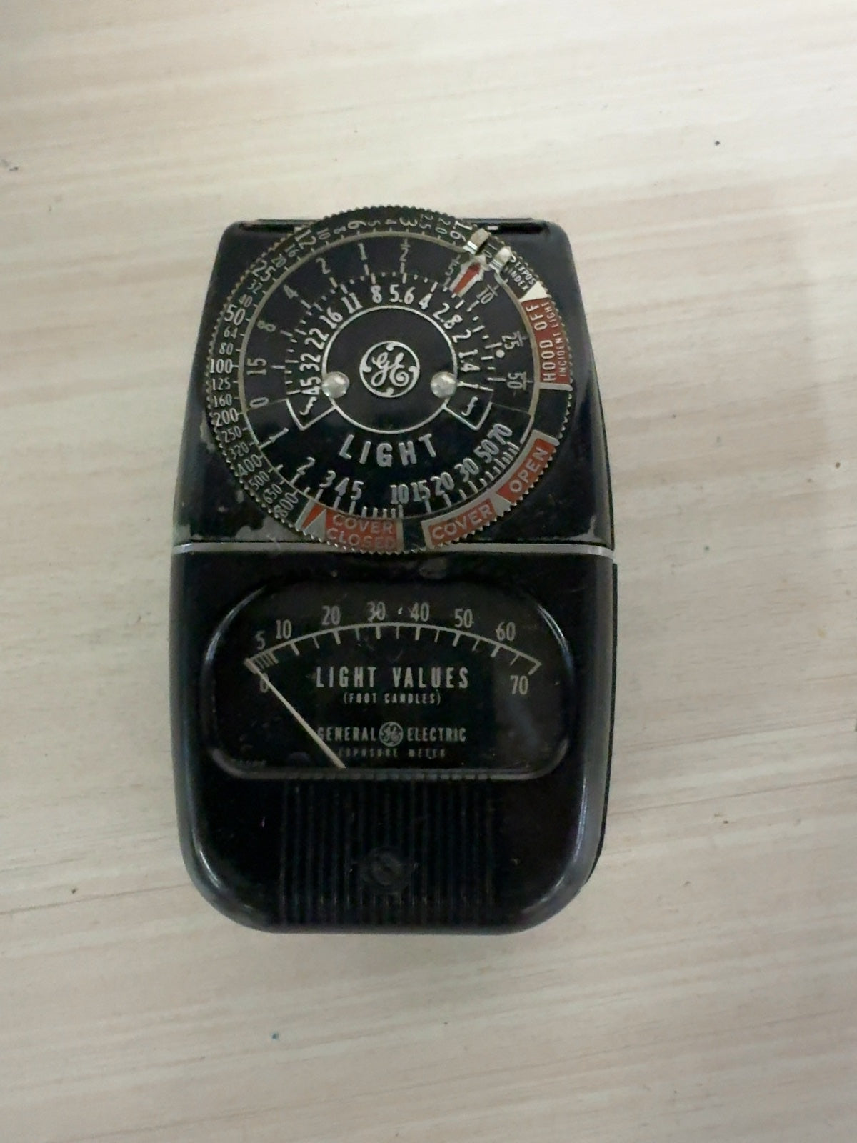 Vintage GE General Electric Exposure Meter for Film or Plates - Tested