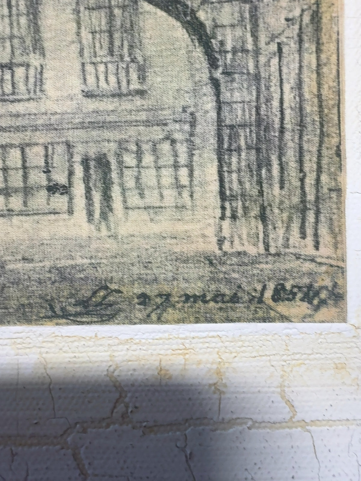 Vintage French Street Scene Triptych Print Panel - Paris Architecture 30" x 15"