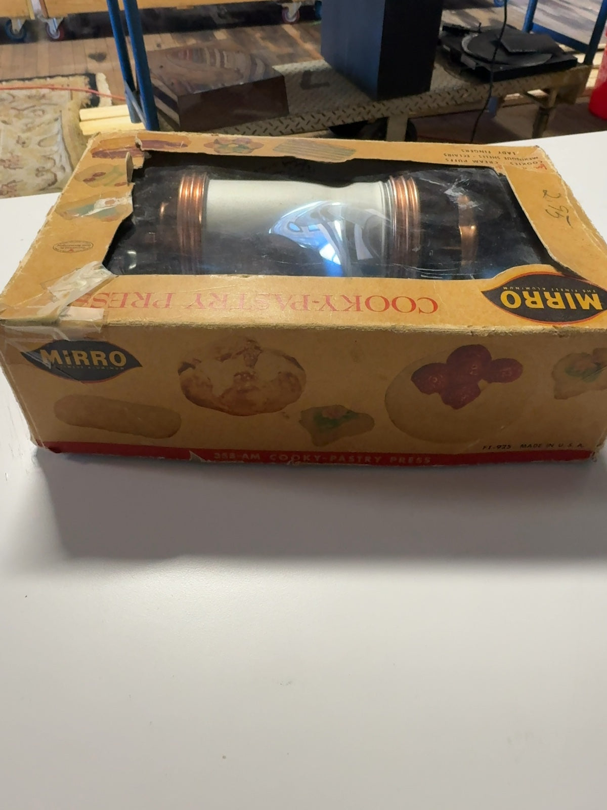 Vintage Mirro Cooky-Pastry Press 358-AM Cookie Press in Box with Discs & Manual