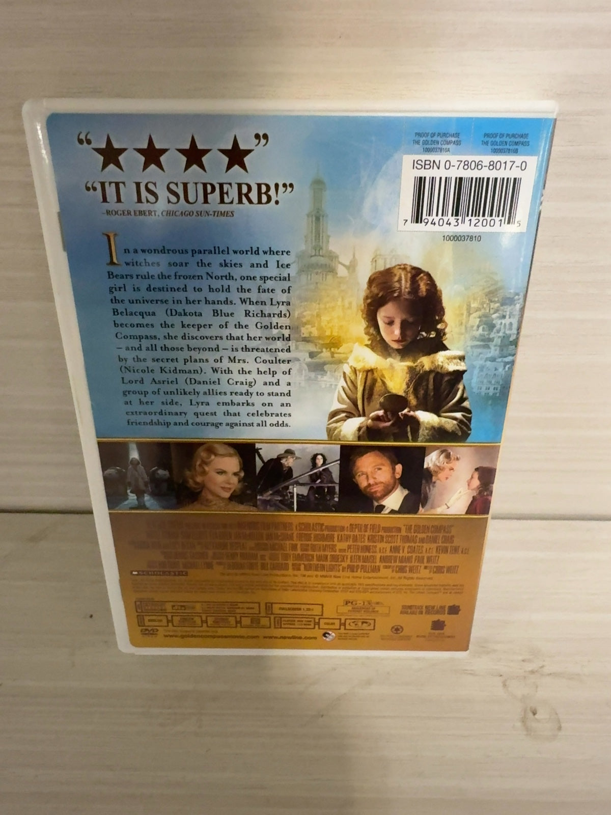 The Golden Compass (DVD, 2007) Very Good Nicole Kidman New Line Cinema