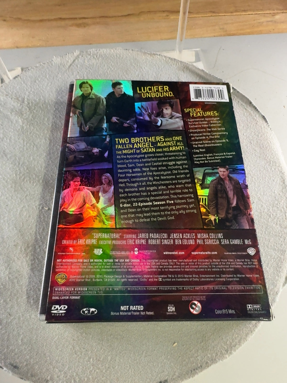 Supernatural (DVD, 2009) Season 5 Very Good Jensen Ackles Warner Bros.